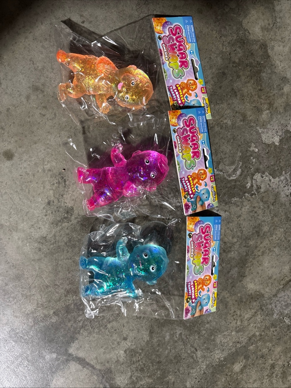 Glitter Baby Toy - Blue, Pink, Orange (Set of 3)